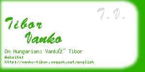 tibor vanko business card